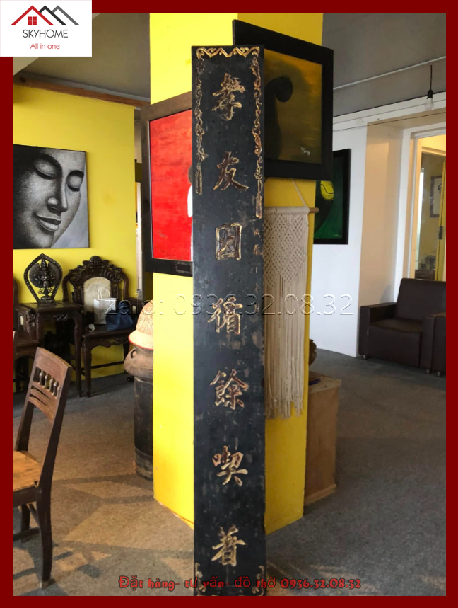 Câu đối thờ chữ Hiếu hữu nhân tuần- Độc canh bằng tạ